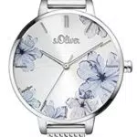 s.Oliver Damen Analog Quarz Armbanduhr mit Edelstahlarmband SO-3523-MQ