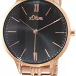 s.Oliver Damen Analog Quarz Uhr mit Edelstahl Armband SO-4212-MQ