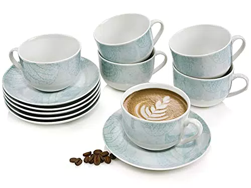 Sänger Kaffeetassen Set Sarti 12 teiliges Tee-Service für 4 Personen aus Steingut