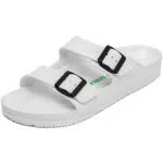 SAGUARO Sommer Damen Eva Pantoffeln Herren Leicht Outdoor Clogs Slippers Weiß 41