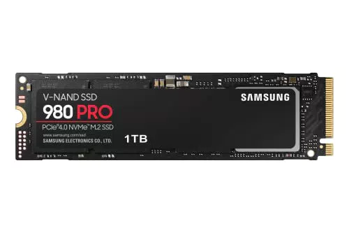 Samsung 980 PRO NVMe M.2 SSD, 1 TB, PCIe 4.0, 7.000 MB/s Lesen