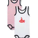 Sanetta Baby-Jungen Body im Doppelpack weiß Kleinkind Unterwäsche-Satz