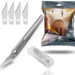 Scalpel Knife Premium Skalpell Set inkl. 10x Ersatzklingen - Bastelmesser extra scharf - für präzises Basteln & Modellbau - DIY Cuttermeser & Schnitzmesser