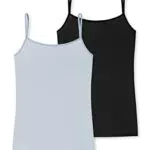 Schiesser Damen 2 PACK Spaghetti Top Unterhemd Bio Baumwolle - 95/5 Organic