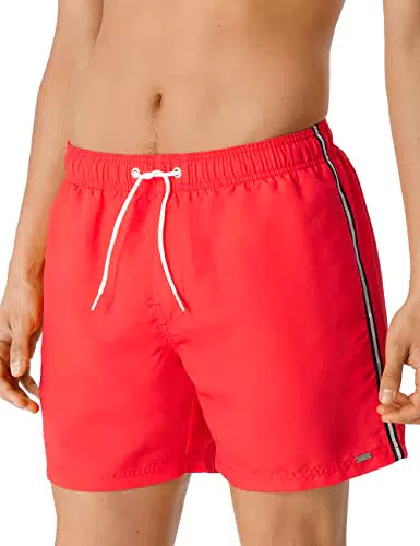 Schiesser Herren Badeshorts Badehose, Rot, XL EU