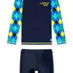Schiesser Jungen Badeset Schwimmshirt-Set, Mehrfarbig