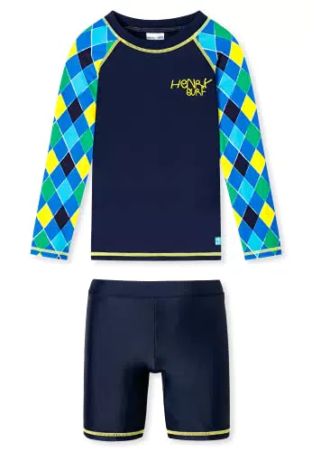 Schiesser Jungen Badeset Schwimmshirt-Set, Mehrfarbig