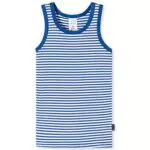 Schiesser Jungen Unterhemd ohne Arm Unterwäsche, blau weiß gestreift
