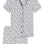 Schiesser Mädchen Pyjama Kurz Pyjamaset, grau, 164