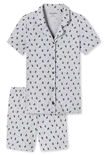 Schiesser Mädchen Pyjama Kurz Pyjamaset, grau, 164