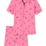 Schiesser Mädchen Pyjama Kurz Pyjamaset, pink, 140