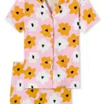 Schiesser Mädchen Pyjama Kurz Pyjamaset, rosa, 176