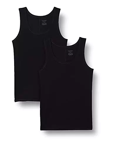 Schiesser Mädchen Unterhemd Tops Unterwäsche, Schwarz