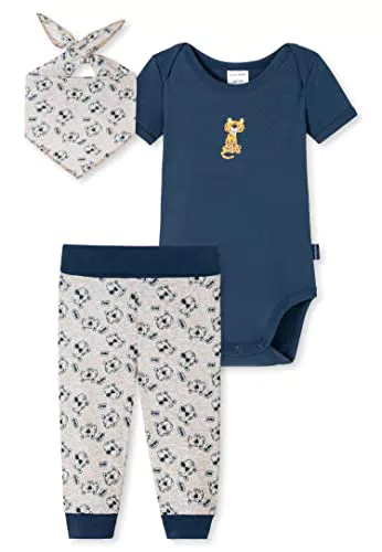 Schiesser Unisex Baby Geschenkset zur Geburt Babies Hose Body Mützchen Kleinkind Unterwäsche-Satz