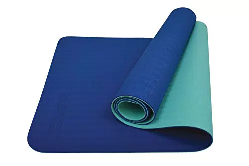 Schildkröt Yogamatte 4 mm BICOLOR, Navy-Mint, in Tragetasche
