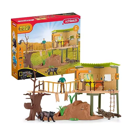 schleich 42507 WILD LIFE Abenteuerstation, NatGeo Special Edition