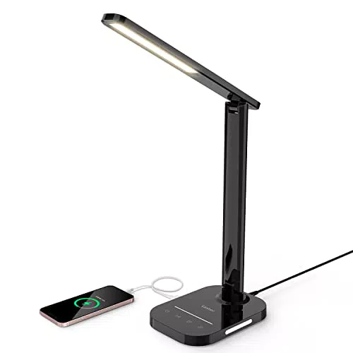 Schreibtischlampe, LASTAR Dimmbare 12W LED-Schreibtischlampen mit USB-Ladeanschluss