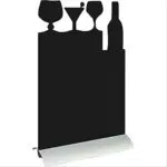 Securit FBTA-Cocktail Tischaufsteller Silhouette, schwarz