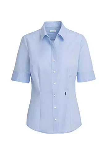 Seidensticker Damen Bluse - Bügelfreie Schmal Taillierte Hemdbluse - Slim Fit - Hemdbluse - Kurzarm - 100% Baumwolle