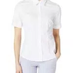 Seidensticker Damen Bluse City Bluse - Bügelfrei - Hemdblusenkragen - Slim Fit Kurzarm 100% Baumwolle