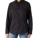 Seidensticker Damen Bügelfreie Langarm Shirt, Schwarz