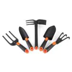 Sekey 5-teiliges Gartenwerkzeug Set mit Handspaten, Blumengabel