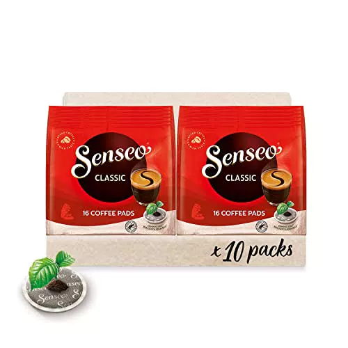 Senseo Pads Classic - Kaffee RA-zertifiziert - 10 Packungen x 16 Kaffeepads