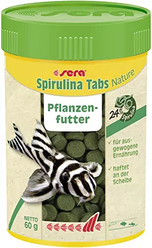sera Spirulina Tabs Nature 100 ml - Hafttabletten mit 24 % Spirulina für eine gesunde Verdauung und Vitalität