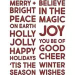 Sizzix Thinlits Stanzschablonen, 9 Stück, Fetter Text Weihnachten von Tim Holtz