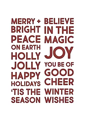 Sizzix Thinlits Stanzschablonen, 9 Stück, Fetter Text Weihnachten von Tim Holtz