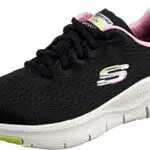 Skechers Damen Arch FIT Infinity COOL Sneaker, Black Mesh Multi Trim