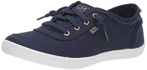 Skechers Damen Bobs B Cute Sneaker, Navy Canvas