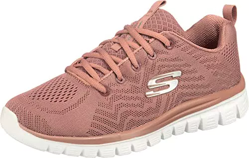 Skechers Damen Graceful Get Connected Sneaker, Mauve Mve