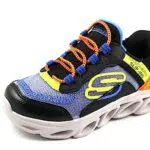 Skechers Flex Glide Sneaker, Blue & Black Synthetic/Multi Trim