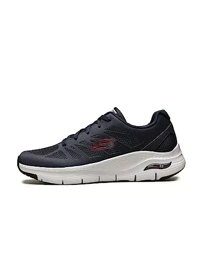 Skechers Herren Arch FIT-Charge Back Sports Shoes, Navy