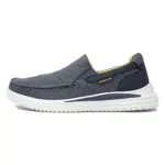Skechers Herren Bewährt Freizeitschuhe, Marineblaues Segeltuch Synthetisch
