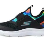 Skechers Mädchen 303508l Bkmt Sportschuhe, Schwarzes Netz mit Mehreren Ziernähten