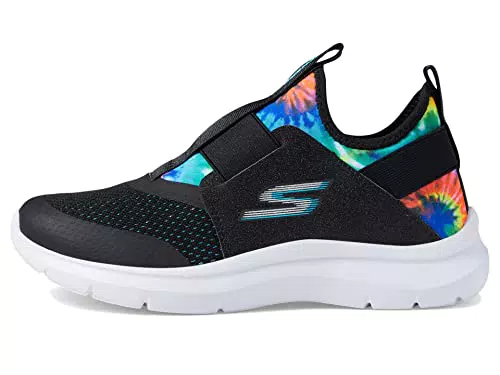 Skechers Mädchen 303508l Bkmt Sportschuhe, Schwarzes Netz mit Mehreren Ziernähten