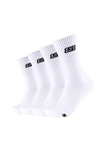 Skechers Unisex Tennissocken Cushioned 4er Pack 43/46 white
