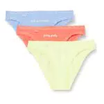 sloggi Damen 24/7 Weekend C3P Tanga, Orange-Dark Combination