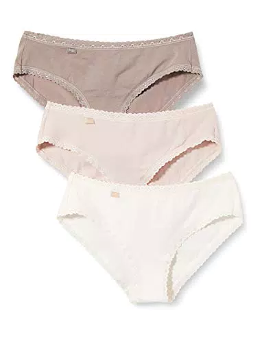 sloggi Damen 24/7 Weekend Hipster C3P Slip, Skin - Dark Combination
