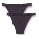 sloggi Damen GO Ribbed C2P Tanga, Blueberry, XS