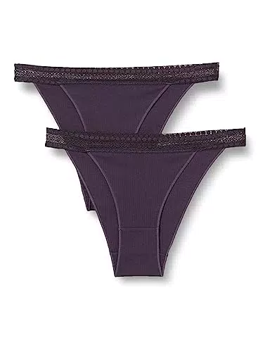 sloggi Damen GO Ribbed C2P Tanga, Blueberry, XS