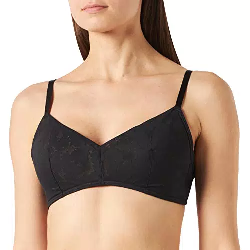 sloggi Damen ZERO Lace 2.0 Bralette Bustier, Black, XL