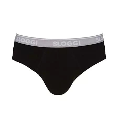 sloggi men Herren GO ABC Midi 6P Slip, Black, XXL