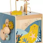 small foot Motorikwürfel Seaside aus Holz, vielfältiges Motorikspielzeug für Kleinkinder