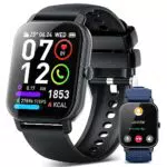 Smartwatch Damen Herren mit Telefonfunktion, 1.85 Touchscreen Smart Watch