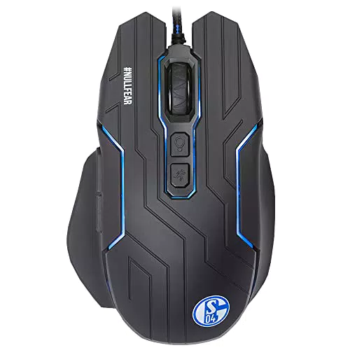 snakebyte S04 Gaming Maus - Offiziell lizenzierte FC Schalke 04 LED Gaming Mouse für PC