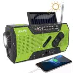 Solar Radio, Kurbelradio AM/FM Wiederaufladbare Dynamo Radio Wasserdicht LED Dynamo Lampe Powerbank f¨r Wandern