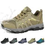 Somic Wanderschuhe Herren Damen Wasserdicht Trekking- & Wanderhalbschuhe für Herren Damen WanderWaterproof Trekkingschuhe Trekking Leicht Outdoorschuhe Sportlich Atmungsaktiv rutschfest Olive